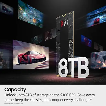 SSD SAMSUNG 9100 PRO de 1 TB PCIe 5,0x4 M.2 2280 - HD SSD