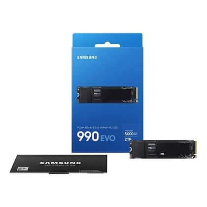 SSD Samsung 990 EVO, 2TB, M.2 2280, PCIe 4.0 x4, NVMe, Leitura