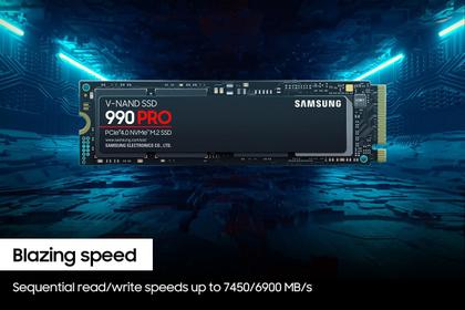 SSD Samsung 990 Pro 1TB - PCIe 4.0 NVMe M.2 2280 - HD SSD