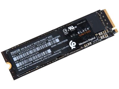 SSD Western Digital Black 250GB NVMe PCIe - M.2 2280 Leitura
