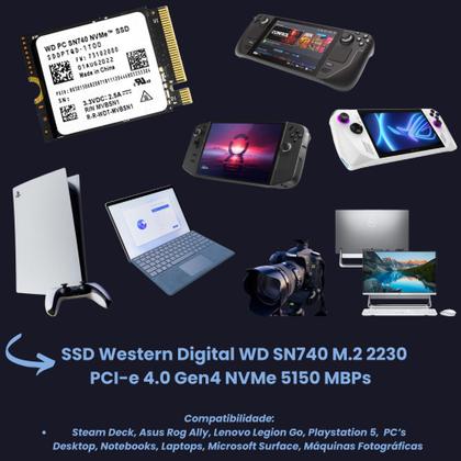 Ssd Western Digital Wd Sn740 1tb M.2 2230 Pci-e 4.0 X4 Nvme