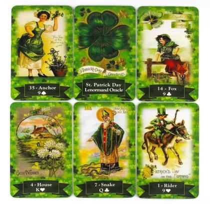 Imagem de St. Patrick Day Lenormand Oracle Deck Oráculo Lenormand Baralho Cigano Cartas de Tarô