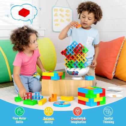 Imagem de Stacking Game Tetra Board Game 70 unidades para crianças e adultos iuuoi