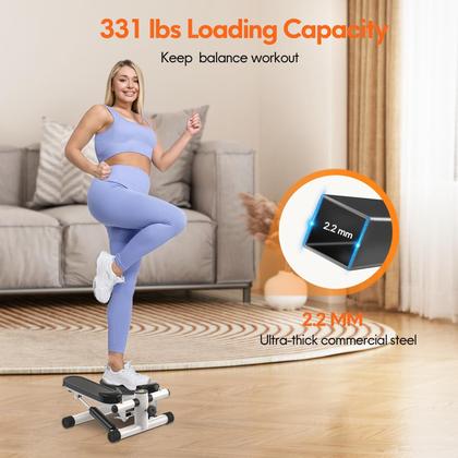 Imagem de Stair Stepper MIDERPAN com faixas de resistência, capacidade de 150 kg