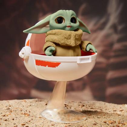 Imagem de Star Wars Mandalorian Baby Yoda Grogu Wild Ridin Animatrónico  C/ 25 Sons e Movimentos - Hasbro