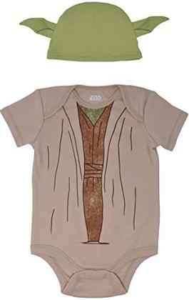 Imagem de Star Wars The Child Infant Baby Boys Bodysuit e Chapéu Set Yoda 12 Meses