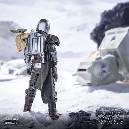 Imagem de Star Wars The Mandalorian e Grogu Legends The Black Series 01 Din Djarin Mandaloriano e Grogu - Hasbro