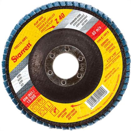 Imagem de Starrett Disco Flap  4.1/2 X 40 - Kit C/12 Pc