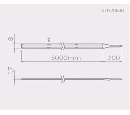 Imagem de Stella fita led all 8w/m 24v ip20 3000k sth20820/30 500lm/m