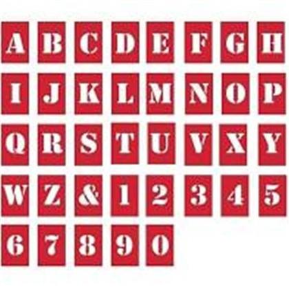 Imagem de Stencil Compactor de letras 60mm com 37 peças