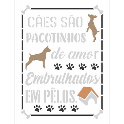 Imagem de Stencil Opa 15 X 20 cm - Pet Cães São Pacotinhos - 3053