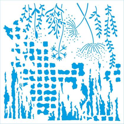 Imagem de Stencil Pintura Coleção Joana Flores Stxx-254 20x20cm Litoarte