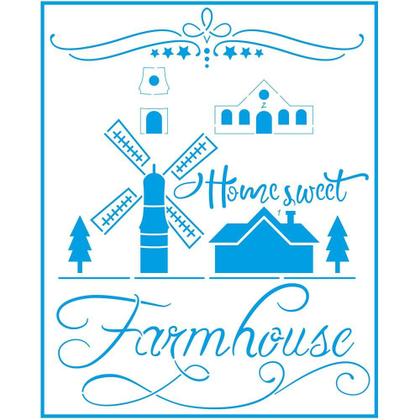 Imagem de Stencil Pintura Country Fazenda Farmhouse Str-192 20x25cm Litoarte