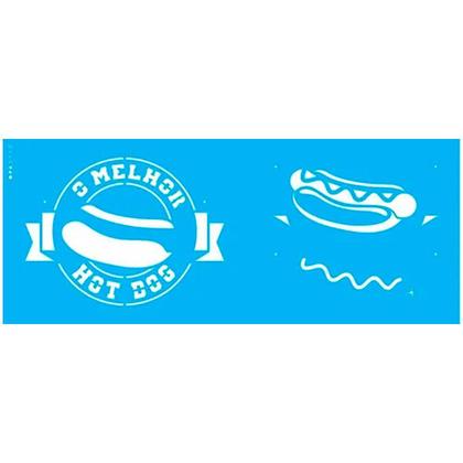 Imagem de Stencil Pintura Culinaria Hot Dog 3110 17x42 Opa