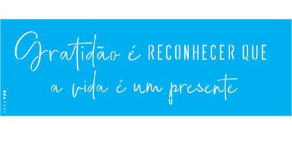 Imagem de Stencil Pintura Opa Frase Gratidão É Reconhecer 10x30 3497