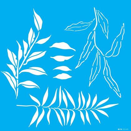 Imagem de Stencil Pintura Organico Folhas Diversas Ii 3369 30,5x30,5 Opa
