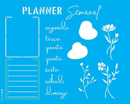 Imagem de Stencil Pintura Planner Semanal Organico 3399 20x25 Opa