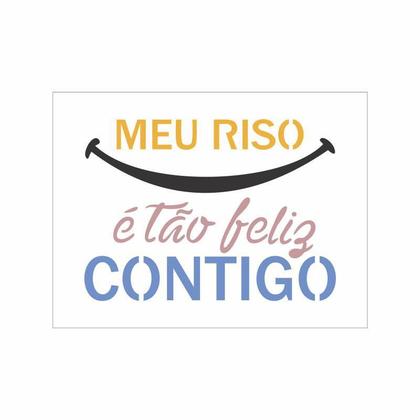 Imagem de Stencil Tamako Meu Riso É Tão Feliz - 15X20Cm - Ref 8590