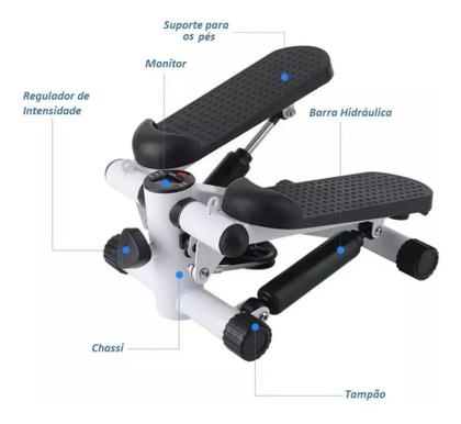 Imagem de Stepper Climber Multifuncional Simulador De Caminhada Hidráulico C/ Elástico Tensão Step  Esportes
