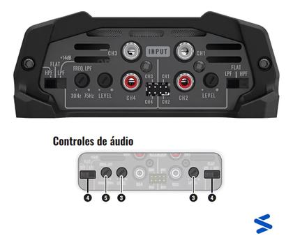Imagem de Stetsom HL400.4 Módulo Amplificador 4 Canais 400W RMS 2 Ohms Sem DSP  Potência Compacta para Som Automotivo