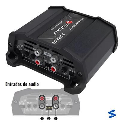 Imagem de Stetsom HL400.4 Módulo Amplificador 4 Canais 400W RMS 2 Ohms Sem DSP  Potência Compacta para Som Automotivo