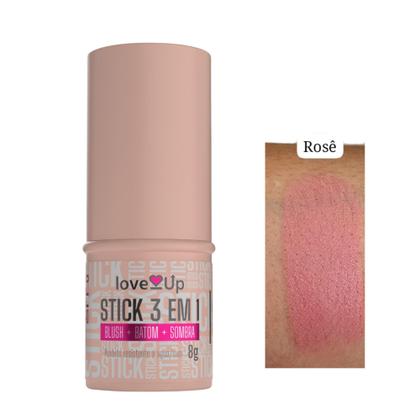Imagem de Stick 3 em 1 Blush Batom Sombra FPS 95 Rosê LoveUp 8g