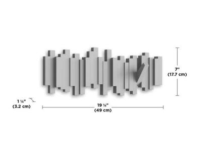 Imagem de Sticks cinza - cabideiro flip com 5 ganchos - umbra
