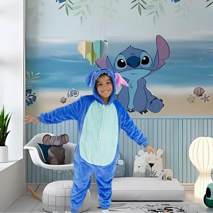 Imagem de Stitch Kigurumi Macacão Inverno Oficial Disney 7/8 anos