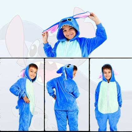 Imagem de Stitch Kigurumi Macacão Inverno Oficial Disney 7/8 anos