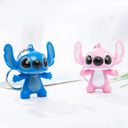 Imagem de Stitch Led Chaveiro Disney Anime Figura Dos Desenhos Animados Brilhante Luz Da Noite Anjo Pingente