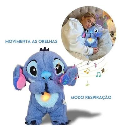 Imagem de Stitch Pelucia Que Respira Alivia Ansiedade Com Som Brinde Exclusivo