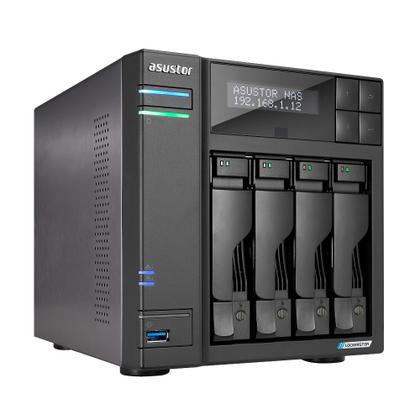 Imagem de Storage NAS Asustor Lockerstor 4 Gen2 AS6704T Intel Celeron N5105 4 Baias 80TB Torre