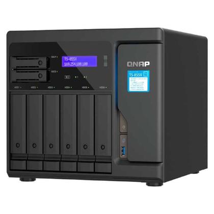 Imagem de Storage Nas Qnap 8 Baias Para HD e SSD Preto TS-855X-8G-US