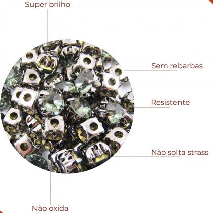 Imagem de Strass de costura c/caixinha 4 garras ss34 em ferro