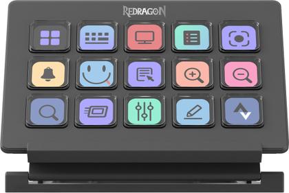 Imagem de Stream Deck Redragon Stream Craft SS-550, USB-C, 15 Teclas LCD IPS 19x19mm Personalizáveis
