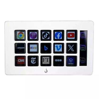 Imagem de Stream deck rise mode streaming vision 01, 15 teclas lcd, usb, branco - rm-mc-01-w