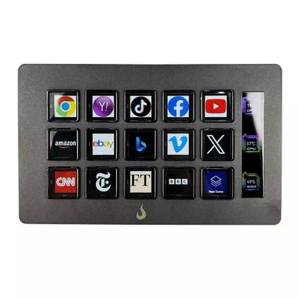Imagem de Stream deck rise mode streaming vision 01, 15 teclas lcd, usb, preto - rm-mc-01-b