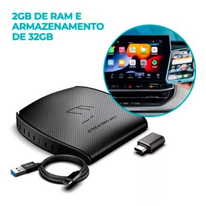 Imagem de Streaming Box Light 3gb 32gb Armazenamento Carros Ford Interface Usb Central Android Carplay 4g