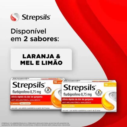 Imagem de Strepsils Sabor Mel e Limão com 16 Pastilhas Reckitt Benckiser