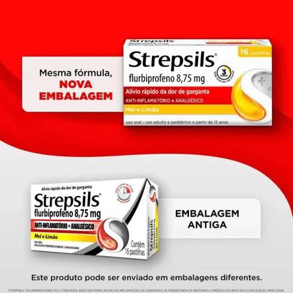 Imagem de Strepsils Sabor Mel e Limão com 16 Pastilhas Reckitt Benckiser
