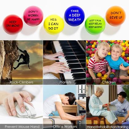 Imagem de Stress Balls ALMAH Motivational para crianças e adultos (pacote com 24)