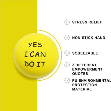 Imagem de Stress Balls ALMAH Motivational para crianças e adultos (pacote com 24)