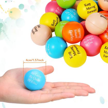 Imagem de Stress Balls Aoriher Motivational Quotes Foam 60 unidades