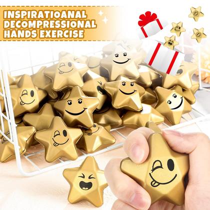 Imagem de Stress Balls Deekin Star Foam, 4 cm de diâmetro, 36 peças de ouro