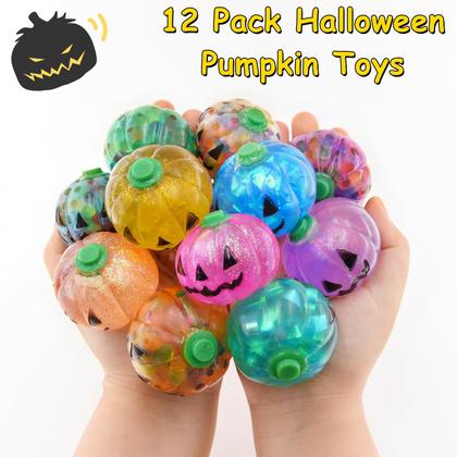 Imagem de Stress Balls Eavotoy Halloween Pumpkins, pacote com 12 brinquedos Fidget