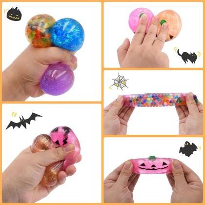 Imagem de Stress Balls Eavotoy Halloween Pumpkins, pacote com 12 brinquedos Fidget