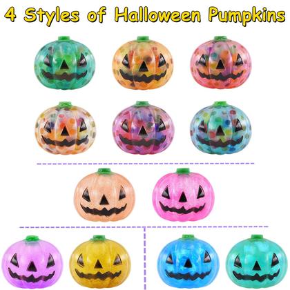 Imagem de Stress Balls Eavotoy Halloween Pumpkins, pacote com 12 brinquedos Fidget