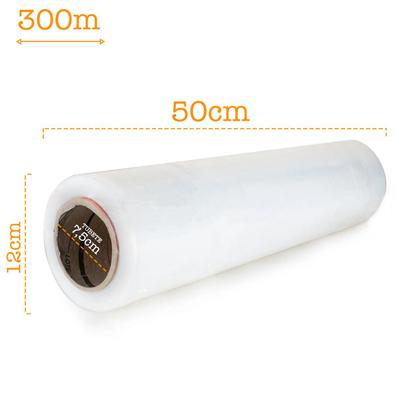 Imagem de Stretch Filme Bobina Rolo Virgem Tubete 50cm 300m Gold Sand