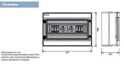 Imagem de String Box Solar 2E/2S 1040V 32A - 2 Chaves - Clamper