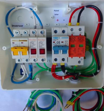 Imagem de String Box Solar Ca E Cc Disjuntor Dc 40a + Dps 1000vdc 40ka